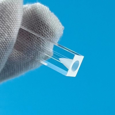 Clear Fused Quartz Tube One End Outer Circular Inner Rectangular Other End With Bell Mouth - Fully Customizable