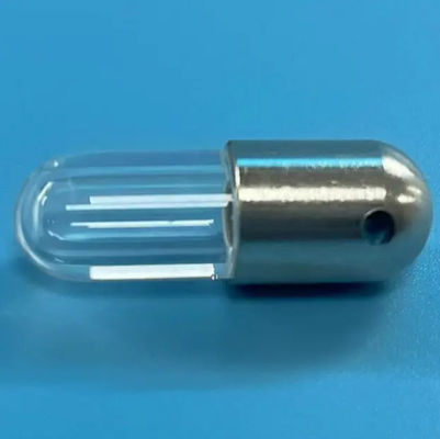 1100 Degrees Work Temperature Fused Silica Transparent Threaded Tube With One End Closed Design
