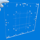 Optically Transparent Quartz Perforated Sheet Custom Round Hole Conical Hole