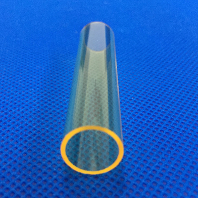 Best selling Cerium Doped Quartz Glass Tubing yellow color  UV blocking