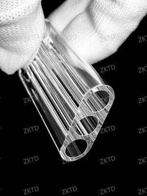 Laser Spare Parts High Purity Quartz Triple Bore Customized Need Drawing