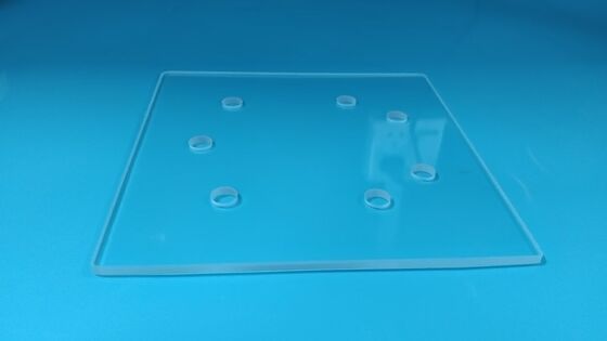 Borosilicate 9 Hole Spot Quartz Glass Plate Standard Size For Lab Chemical Reaction Analysis